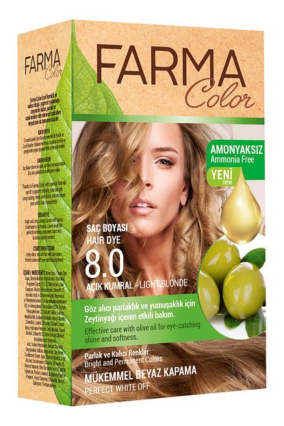 farmasi farmacolor sac boyasi 8 0 acik kumral 8690131113094 fiyati yorumlari trendyol