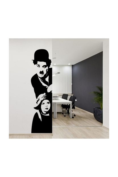 sticker sepetim charlie chaplin siyah 2 dekoratif cok amacli duvar sticker fiyati yorumlari trendyol