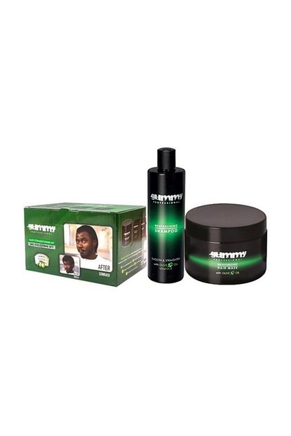 gummy profesyonel sac duzlestirme seti sampuan 375ml maske 300ml fiyati yorumlari trendyol