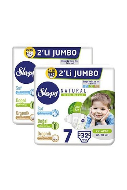 sleepy bebek bezi 2 li jumbo 7 numara 64 adet fiyati yorumlari trendyol