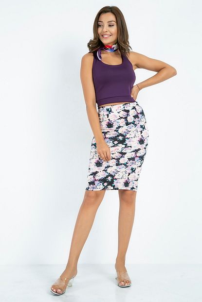 sateen mor pudra kalem etek bluz takim
