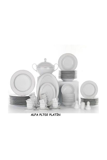 schafer alfa yuvarlak yemek takimi 85 parca platin plt02 fiyati yorumlari trendyol
