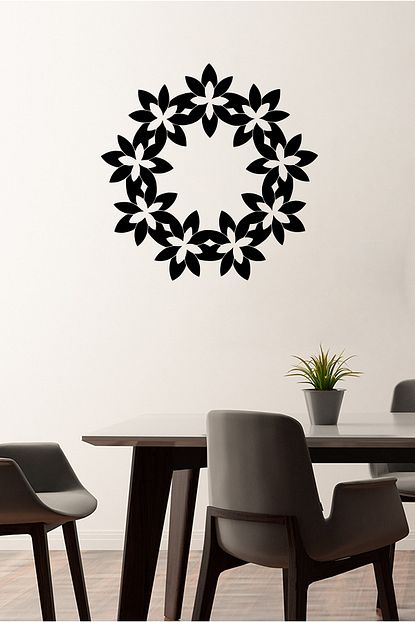 new jargon birbirine baglanmis papatya kapi suslmesi duvar sticker siyah 60x60 cm fiyati yorumlari trendyol