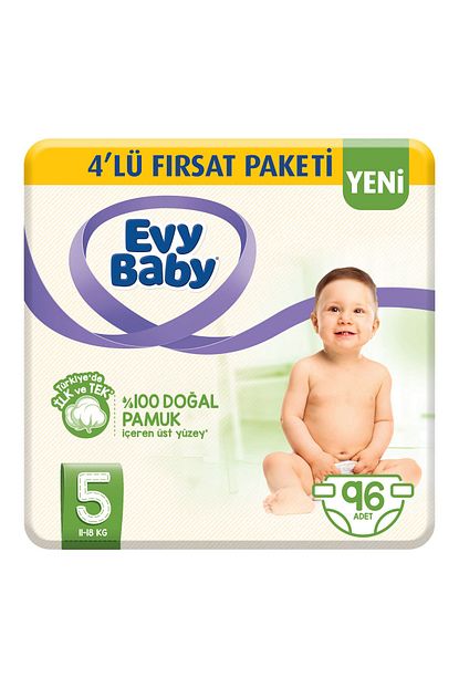 evy baby bebek bezi 5 beden junior 4 lu firsat paketi 96 adet yeni fiyati yorumlari trendyol