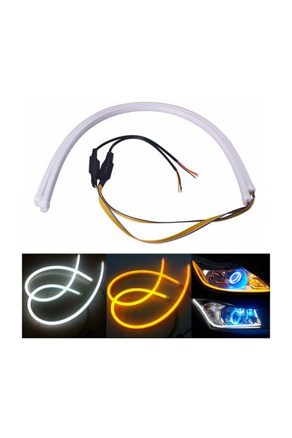 techmaster far ici alti silikon led neon beyaz led sari sinyalli 60 cm fiyati yorumlari trendyol