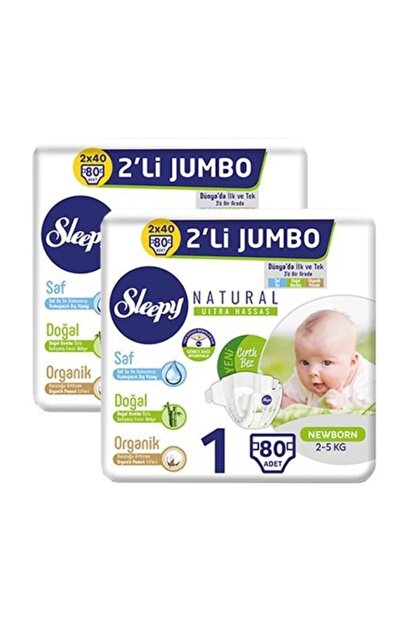 sleepy bebek bezi 2 li jumbo 1 numara 160 adet fiyati yorumlari trendyol