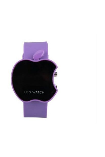 toptanci kapinda apple elma seklinde dijital led bileklik kol saati mor led watch fiyati yorumlari trendyol