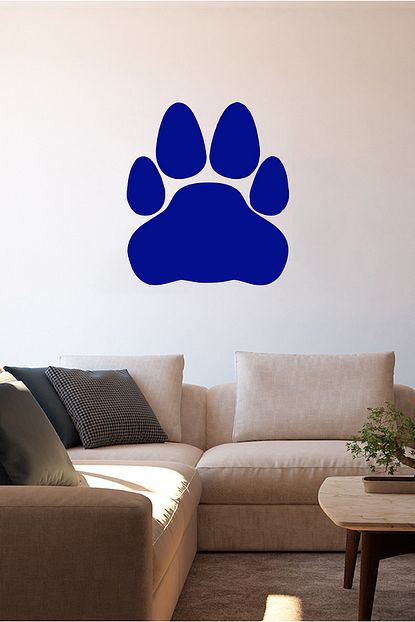 new jargon kocaman buyuk kedi pati ayak izi 50x60 cm duvar sticker lacivert fiyati yorumlari trendyol
