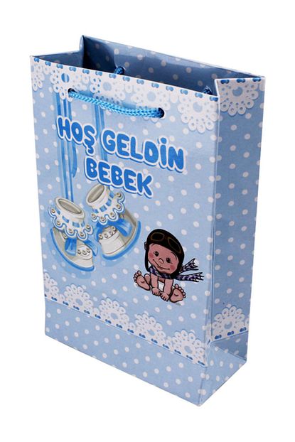 tt tahtakale toptancilari canta karton minik boy hosgeldin bebek yazili 11x17 25 adet mavi fiyati yorumlari trendyol