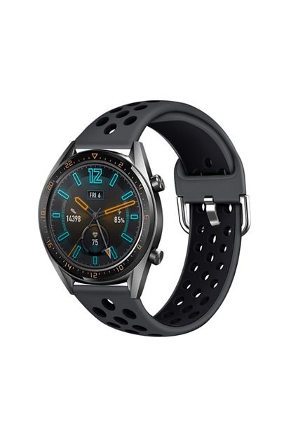 huawei watch gt 2 icin delikli spor renkli silikon kordon kayis 46 mm