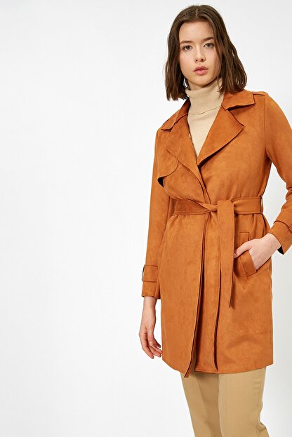 Koton Kadin Tarcin Trenckot 9kak06587ew Fiyati Yorumlari Trendyol