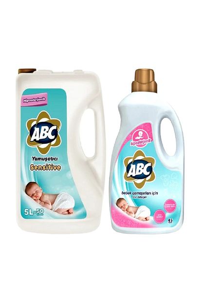 abc bebek sivi deterjan 2700 ml ve yumusatici sensitive 5 lt fiyati yorumlari trendyol