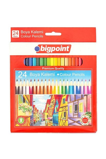 bigpoint kuru boya kalemi 24 renk 12 li