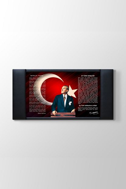tabloshop ataturk istiklal marsi genclige hitabe makam tablosu makam 1 olcusu 150x70 cm fiyati yorumlari trendyol