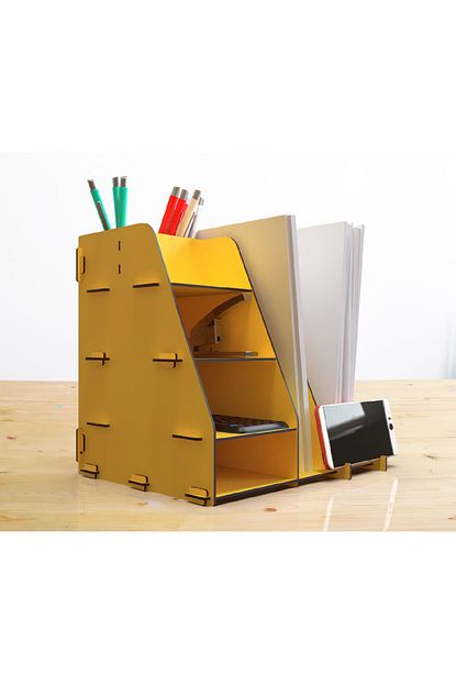kuk design ottoman ofis masaustu organizer duzenleyici evrak rafi sari fiyati yorumlari trendyol