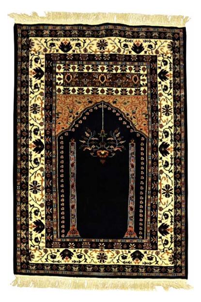 kayseri bunyan el dokuma namazlik hali fs80x125cm lacivert fiyati yorumlari trendyol