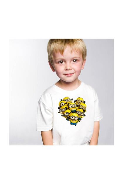 Minion Love White Boy T-Shirt