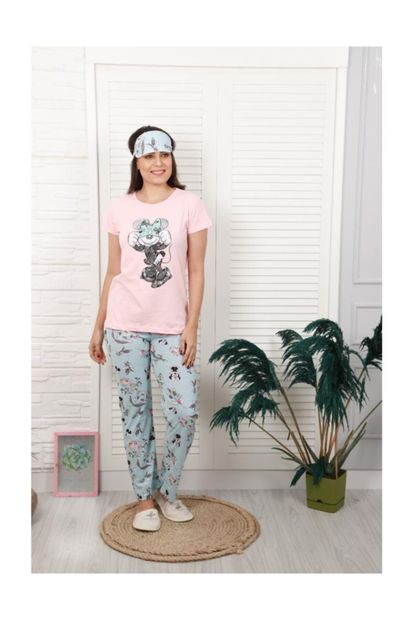 Başaran tekstil Kadın Minnie Mouse Baskılı Pijama Takımı - 1