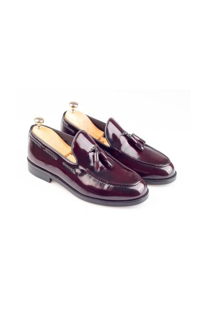 Hakiki Deri Loafer Bordo Erkek Ayakkabı