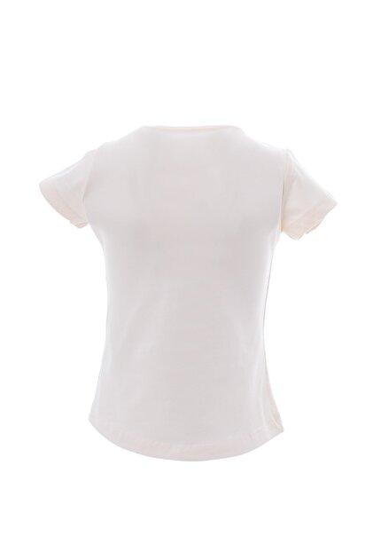 AcarKids Kız Çocuk Tişört Palmiye Baskı Pul Payetli T-Shirt 3-7 Yaş Pudra - 2