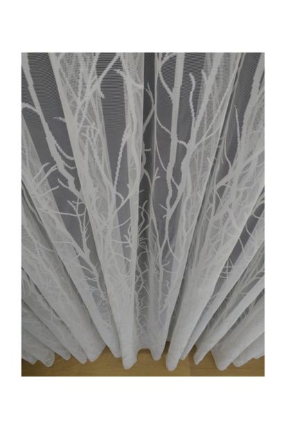 Esse Home Ağaç Desen Fransız Dantel Tül Perde, Normal Pile, 1/2.5 350x260 cm - 6