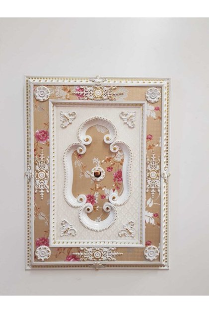 Decogold 90*120 Cm Beyaz Altın Saray Tavan Göbek