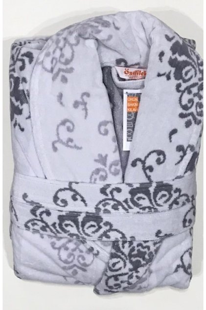 Gray Emily Cotton Bathrobe