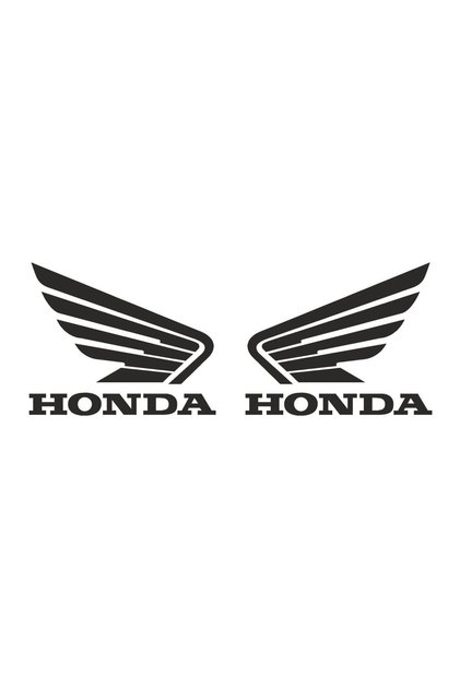Honda Wing Sticker, 2 Pieces, 00327, 16x13 cm