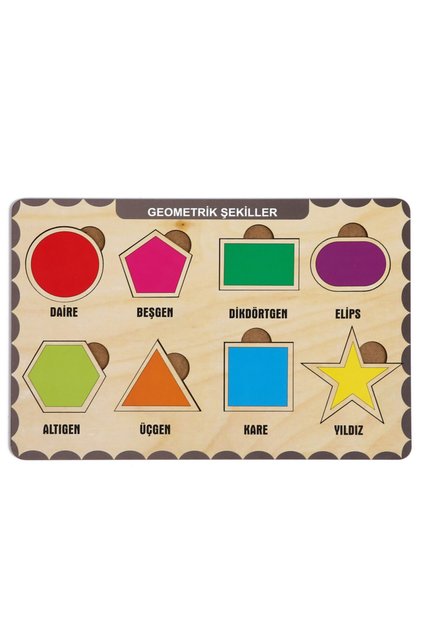 Find Geometric Shapes Wood - Tak Puzzle