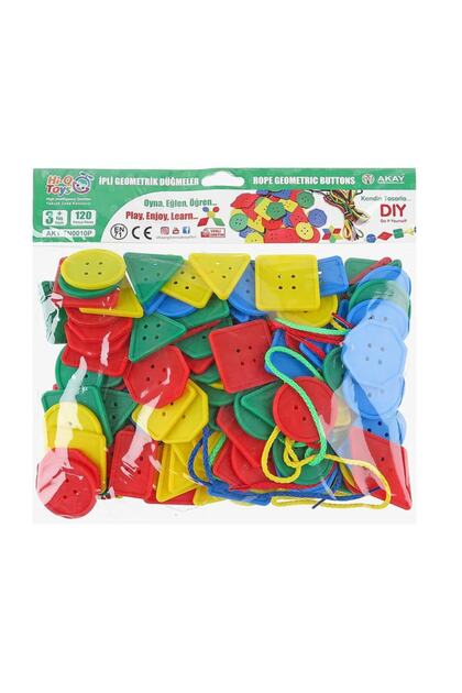 İpli Geometrik Düğmeler