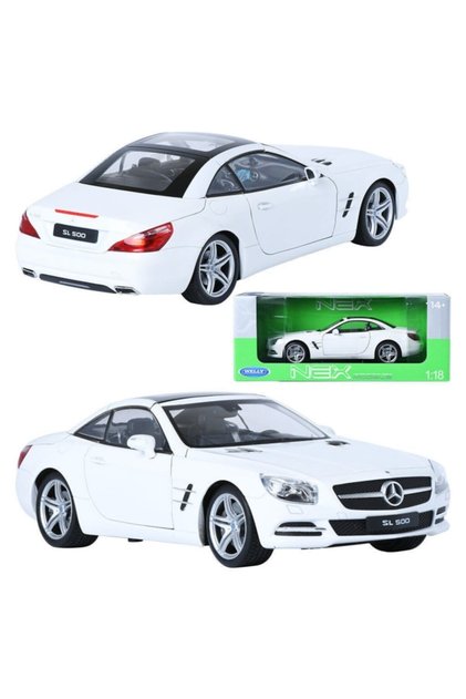 1/18 2012 Mercedes-Benz Sl500 Welly Diecast Model Car White Color