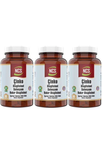 Zinc & Copper & Selenium Zinc 3 X 60 Tablet = 180 Tablets