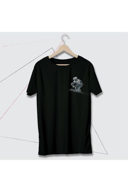 winterteks Unisex Siyah Snowboard Baskılı T-shirt - 1