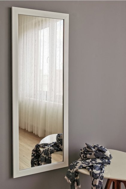 Beyaz Dekoratif Ayna 45x110 cm A206