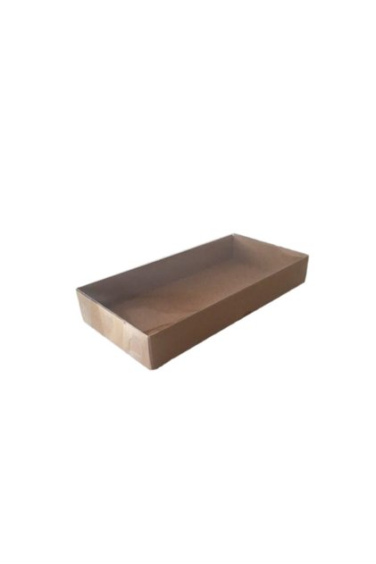 Acetate Lid Cardboard Box 20X10X3 (25 Pieces) Kraft