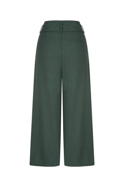 Mudo Kadın Yeşil Kemerli Culotte Pantolon 381990 - 2
