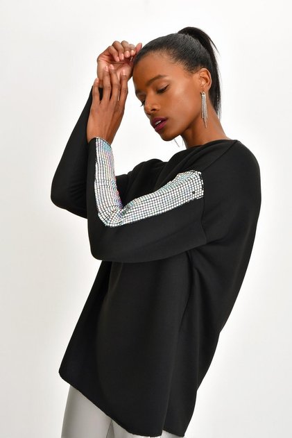 Sweatshirt with Sleeve Detail