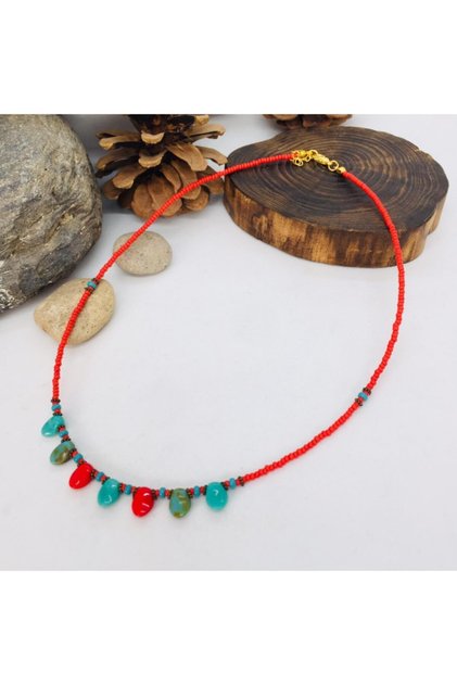 Handmade Ethnic Authentic Hippie Bohemian Glass Bead Necklace
