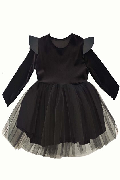 Shecco Babba Girl's Leather Detailed Black Tutu Dress Birthday Dress- Trendyol Shecco Babba Girl's Leather Detailed Black Tutu Dress Birthday Dress- Trendyol