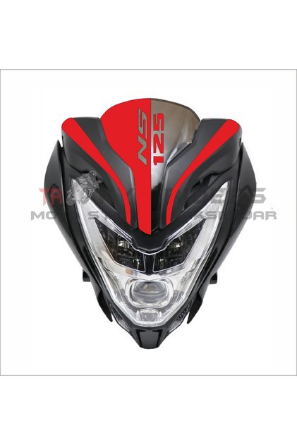 Pulsar Ns 125 Front Windshield Ns 125 Head Sticker RED