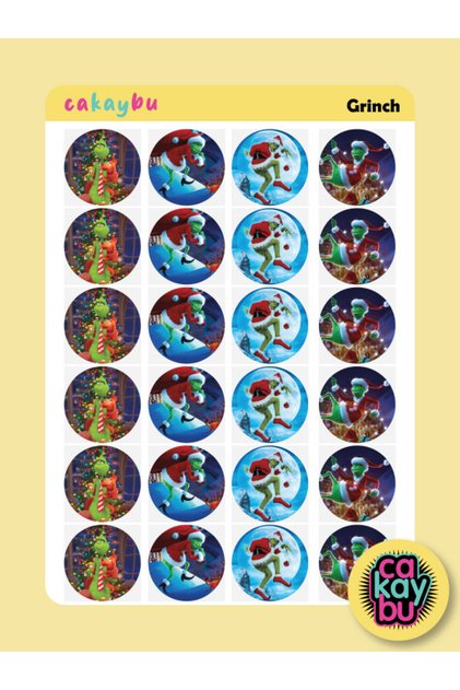Grinch Sticker Set A4 1 Sheet