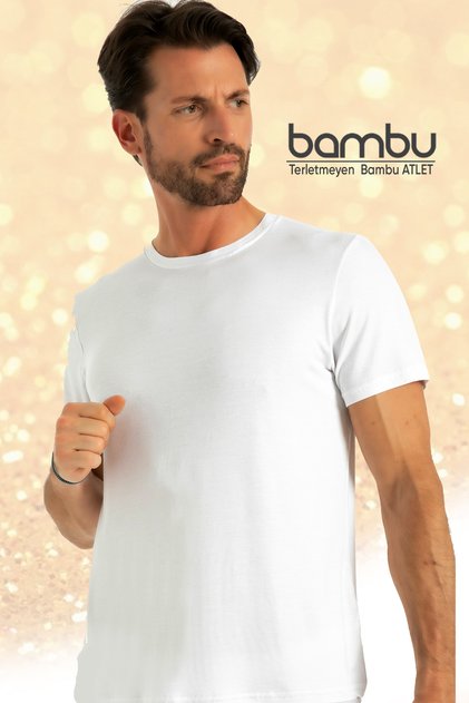 Non-Sweat Crew Collar Bamboo Men's Undershirt