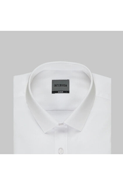 Sarar INTERVIEW SOSA SOHO SLIM FIT WHITE SATIN SHIRT- Trendyol