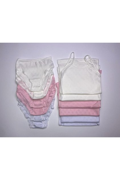 Girl's 6-Piece Jacquard Rope Strap Athlete Slip Set