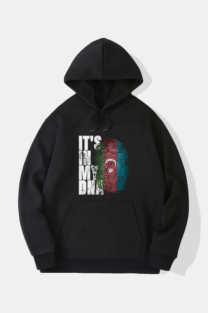 سترة بغطاء للرأس بتصميم علم أذربيجان من It's In My Dna