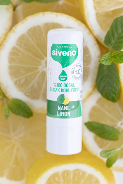 Siveno %100 Doğal Dudak Koruyucu Nane & Limon Bitkisel Lipbalm