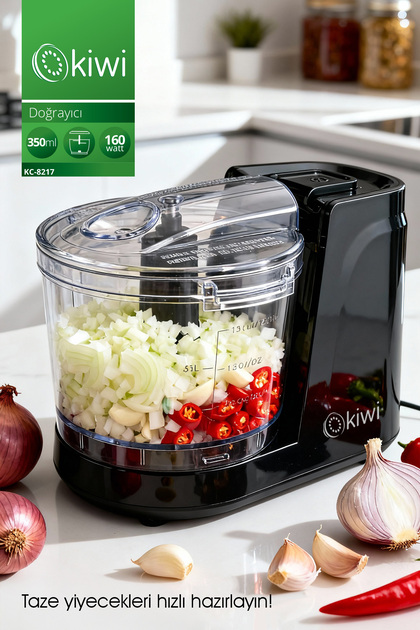 Kiwi KC-8217 Mini Gıda Doğrayıcı | 350 ml Kapasiteli & Paslanmaz