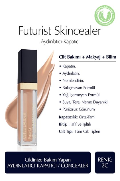 Futurist Brightening Skincealer - Aydınlatıcı Kapatıcı / Concealer 6ml, Renk: 2C