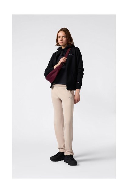 Bluza z kapturem i zamkiem błyskawicznym na całej długości dla kobiet, czarna Bluza - 118405-KK001