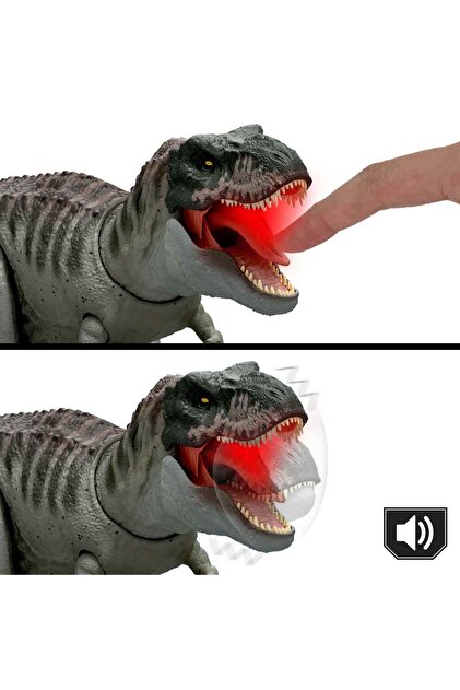 Mattel Jurassic World Sesli ve Işıklı Tyrannosaurus Rex Figürü 53